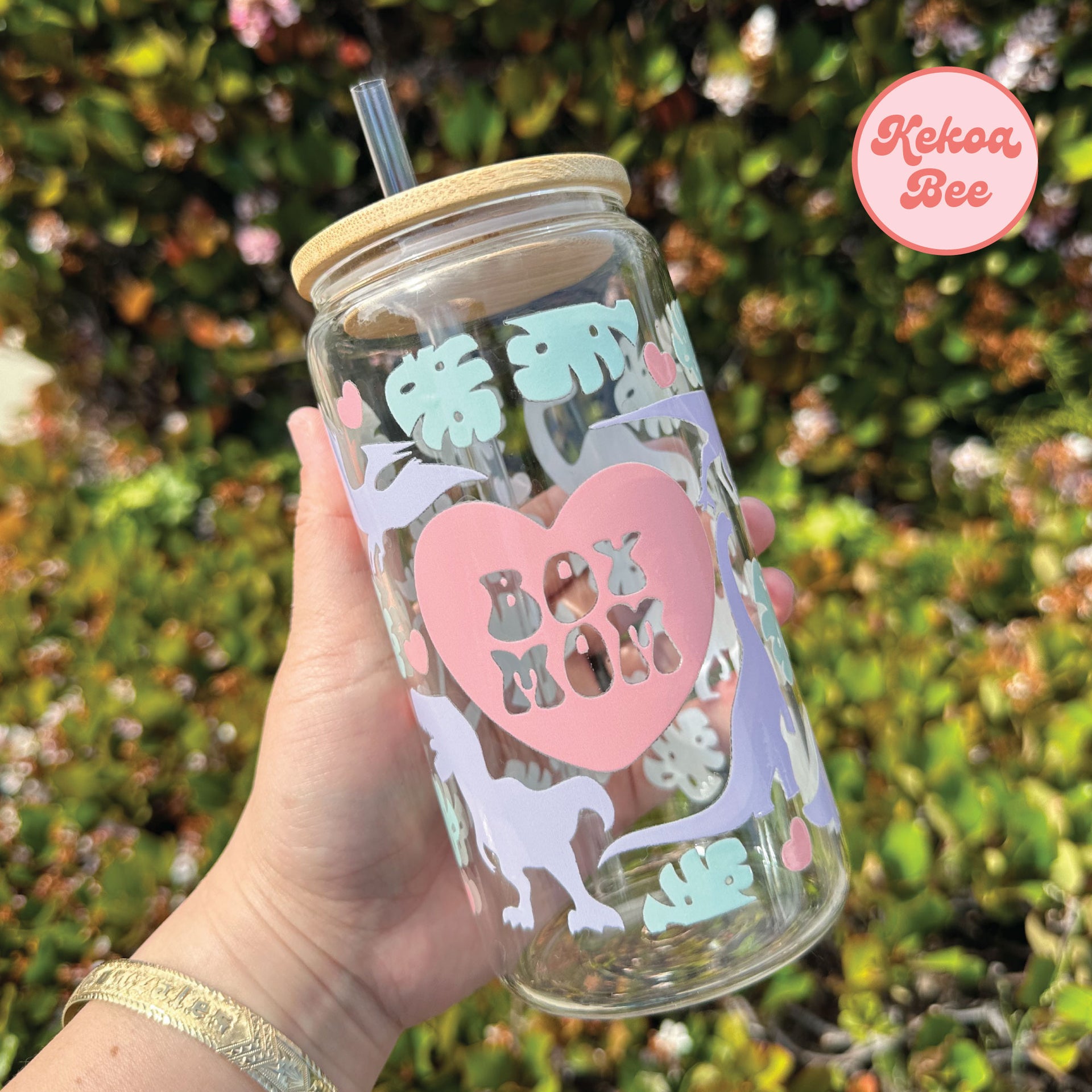 Boy Mama Glass Can, Libbey Glass Cup Mothers Day, Boy Mom Iced Coffee Cup,  Matcha Glass Cup Mom Gift, New Mom, Pregnancy Announcement